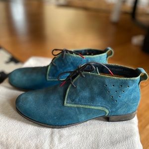 Think! Eco-friendly blue teal oxfords